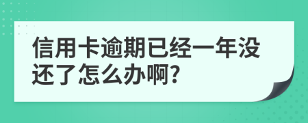 信用卡逾期已经一年没还了怎么办啊?