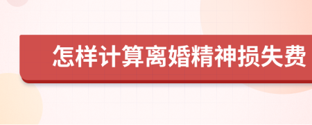 怎样计算离婚精神损失费