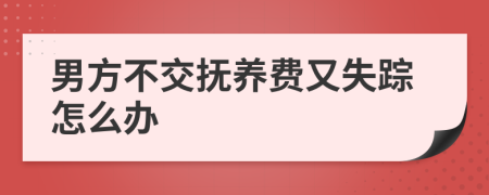 男方不交抚养费又失踪怎么办