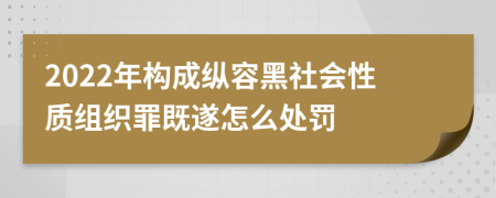 2022年构成纵容黑社会性质组织罪既遂怎么处罚