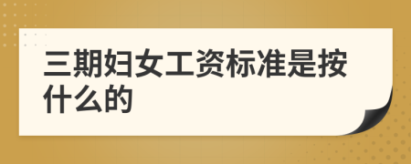 三期妇女工资标准是按什么的