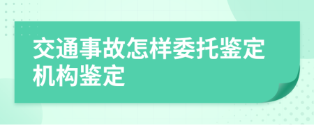 交通事故怎样委托鉴定机构鉴定