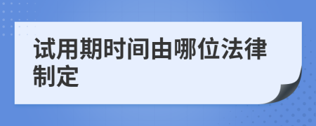 试用期时间由哪位法律制定