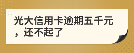光大信用卡逾期五千元，还不起了