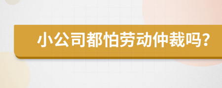 小公司都怕劳动仲裁吗？