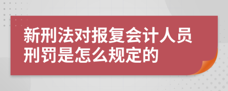 新刑法对报复会计人员刑罚是怎么规定的