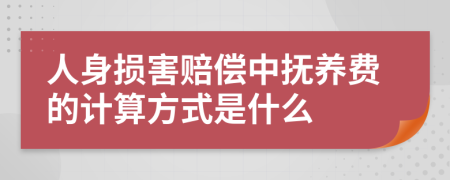 人身损害赔偿中抚养费的计算方式是什么