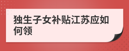 独生子女补贴江苏应如何领