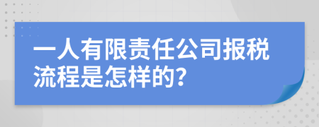 一人有限责任公司报税流程是怎样的？