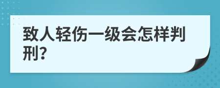 致人轻伤一级会怎样判刑？