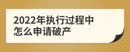 2022年执行过程中怎么申请破产