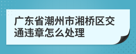 广东省潮州市湘桥区交通违章怎么处理