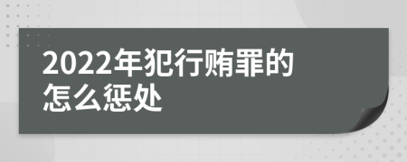 2022年犯行贿罪的怎么惩处