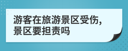 游客在旅游景区受伤,景区要担责吗