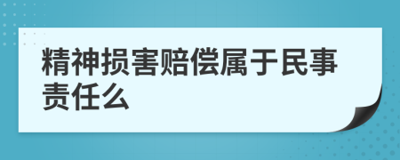 精神损害赔偿属于民事责任么