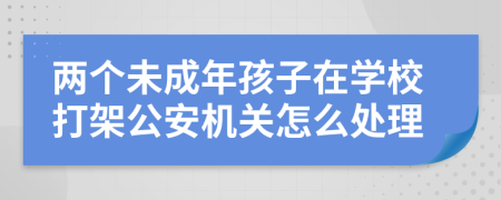 两个未成年孩子在学校打架公安机关怎么处理