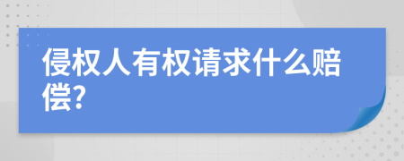 侵权人有权请求什么赔偿?