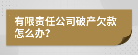 有限责任公司破产欠款怎么办？