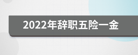 2022年辞职五险一金