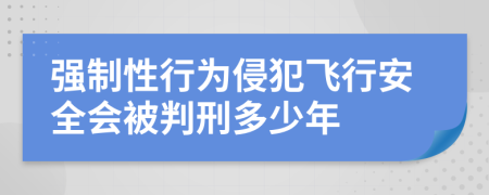 强制性行为侵犯飞行安全会被判刑多少年