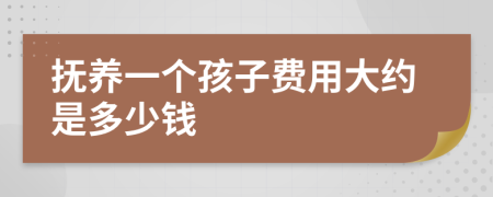 抚养一个孩子费用大约是多少钱