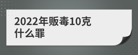 2022年贩毒10克什么罪