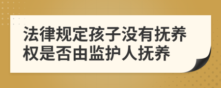 法律规定孩子没有抚养权是否由监护人抚养