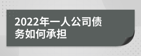 2022年一人公司债务如何承担