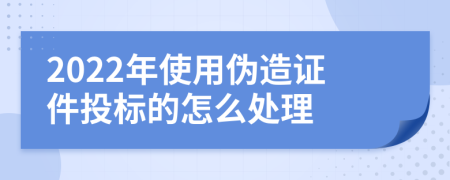 2022年使用伪造证件投标的怎么处理