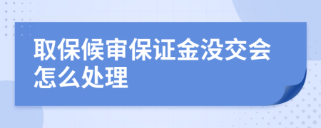 取保候审保证金没交会怎么处理