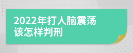 2022年打人脑震荡该怎样判刑