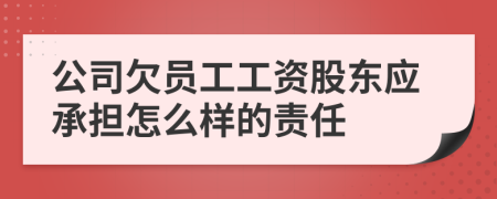 公司欠员工工资股东应承担怎么样的责任