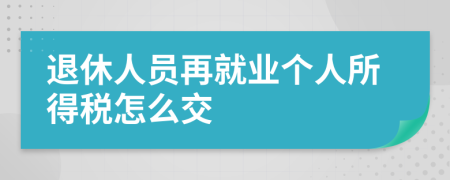 退休人员再就业个人所得税怎么交