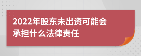 2022年股东未出资可能会承担什么法律责任