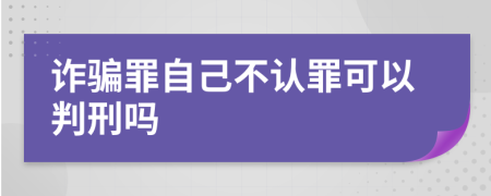 诈骗罪自己不认罪可以判刑吗