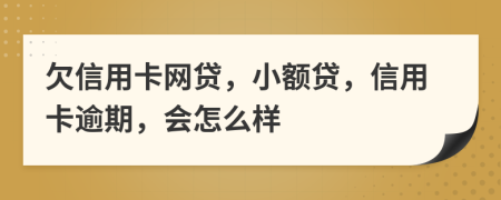 欠信用卡网贷，小额贷，信用卡逾期，会怎么样