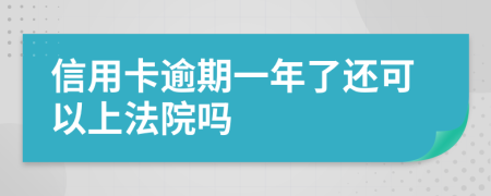 信用卡逾期一年了还可以上法院吗