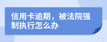 信用卡逾期，被法院强制执行怎么办