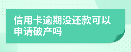 信用卡逾期没还款可以申请破产吗