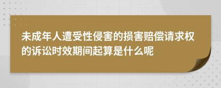 未成年人遭受性侵害的损害赔偿请求权的诉讼时效期间起算是什么呢