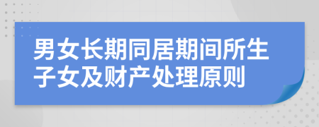 男女长期同居期间所生子女及财产处理原则