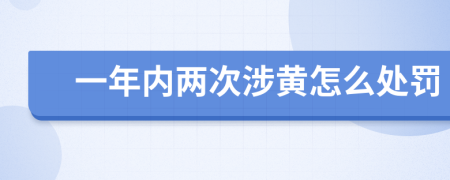 一年内两次涉黄怎么处罚