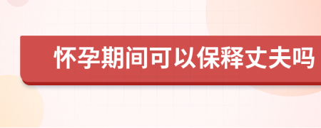 怀孕期间可以保释丈夫吗