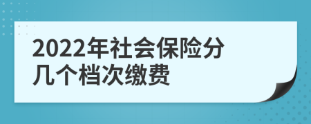 2022年社会保险分几个档次缴费