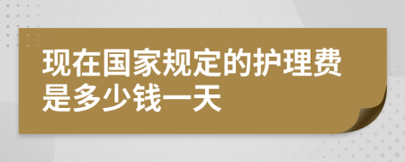 现在国家规定的护理费是多少钱一天