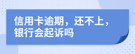 信用卡逾期，还不上，银行会起诉吗