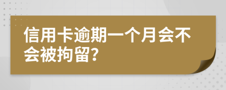 信用卡逾期一个月会不会被拘留？