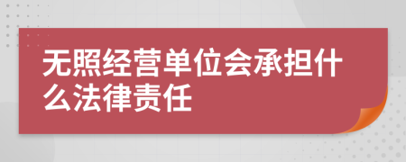 无照经营单位会承担什么法律责任