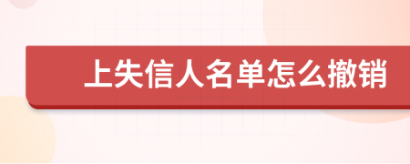 上失信人名单怎么撤销