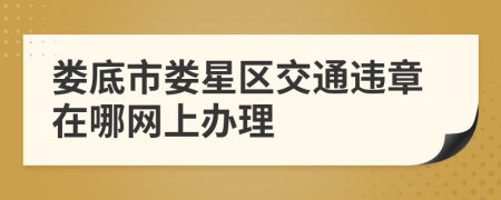 娄底市娄星区交通违章在哪网上办理